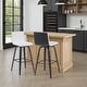 preview thumbnail 63 of 120, Skara Swivel Bar Stool, Upholstered Bar Height Chair with Bentwood Frame