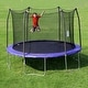 preview thumbnail 2 of 4, Skywalker Trampolines 12 Foot Round Outdoor Trampoline with Enclosure, Blue - 144 x 144 x 108 inches