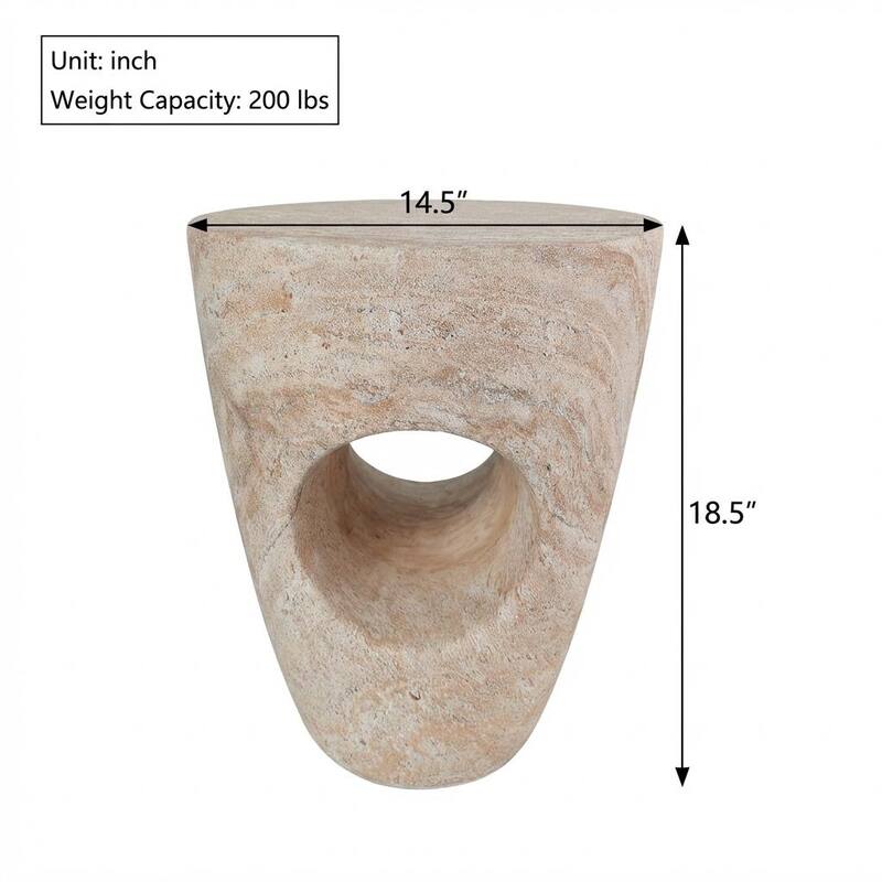 Sirius Indoor/Outdoor Contemporary Lightweight Concrete Accent Side Table by Christopher Knight Home