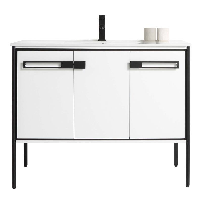 Fine Fixtures Oakville Bathroom Vanity with White Ceramic Sink