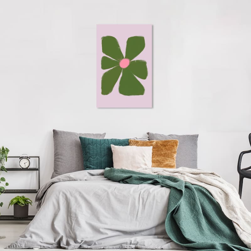 Wynwood Studio Floral and Botanical Flower from my Nursery Green and Dark Green Modern & Contemporary Wall Art Canvas Print - 36 x 24