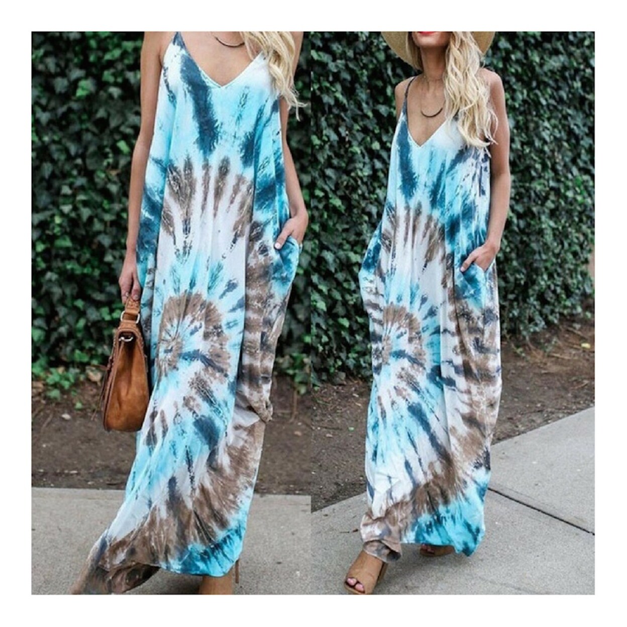 tie dye boho dress