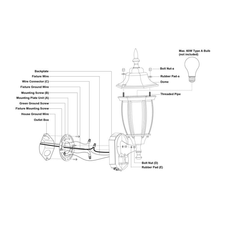 Rogers Park Aluminum 6.25-in. W 1 Light Motion Sensor Dusk to Dawn Outdoor Wall Lantern Clear Glass