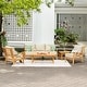 preview thumbnail 2 of 45, Cambridge Casual Lowell 5-piece Teak Wood Outdoor Conversation Set Natural Teak/Tan Cushion
