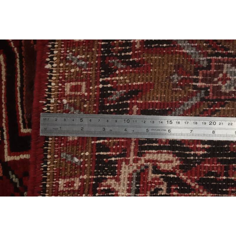 Hand Knotted Oriental 100% Wool Carpet Traditional Medallion Red Heriz Area Rug - 12' 5'' X 9' 11''