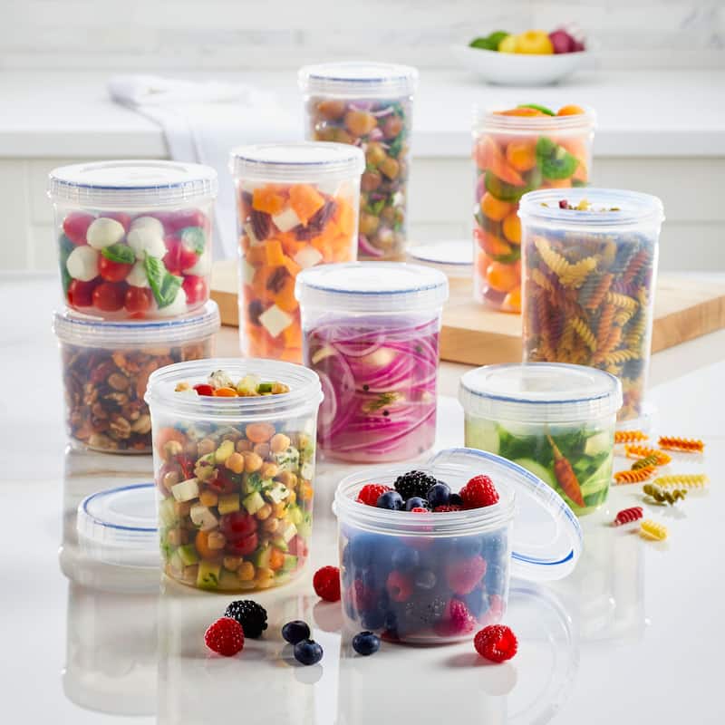 LocknLock Twist Food Storage Container Set, 20Piece Bed Bath