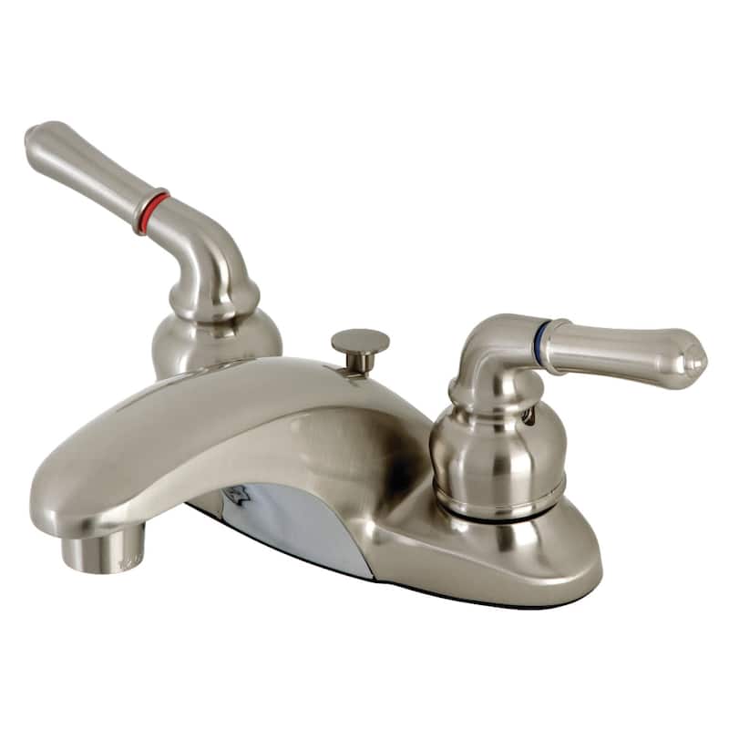 Kingston Brass Magellan 1.2 GPM Centerset Bathroom Faucet with Pop-Up - Brushed Nickel