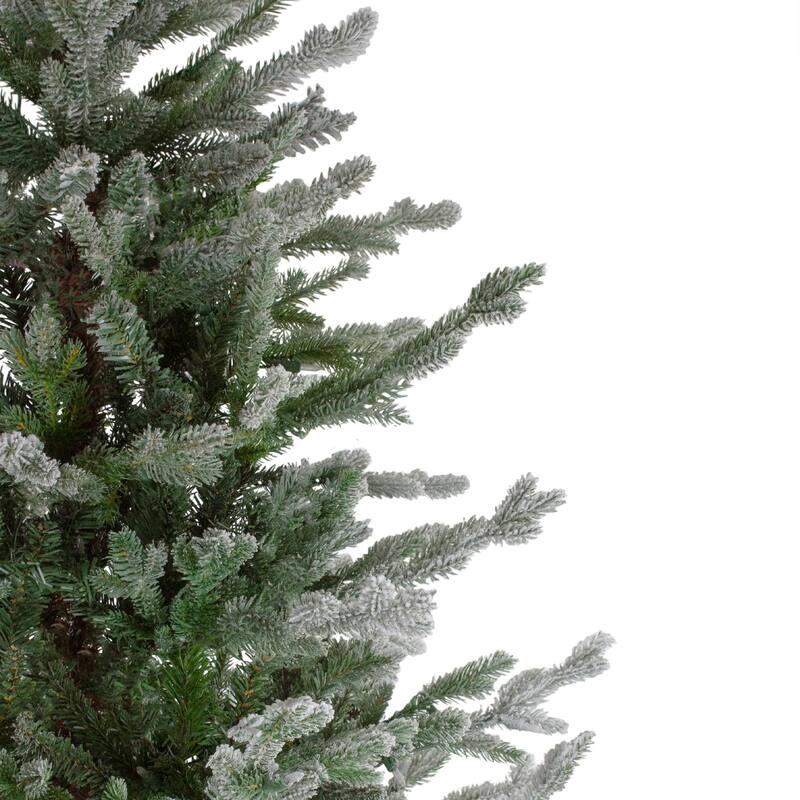 7.5' Flocked Little River Fir Artificial Christmas Tree - Unlit