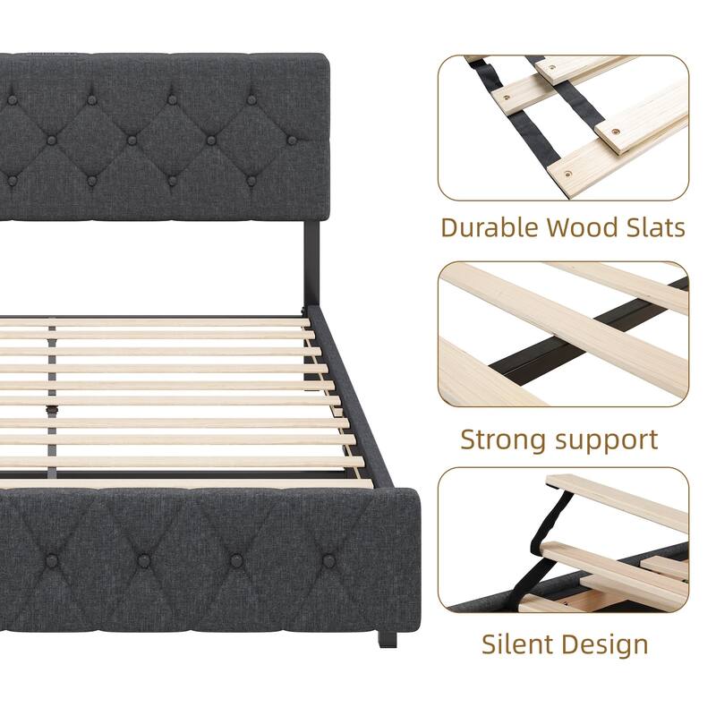Bed Frame with USB Ports