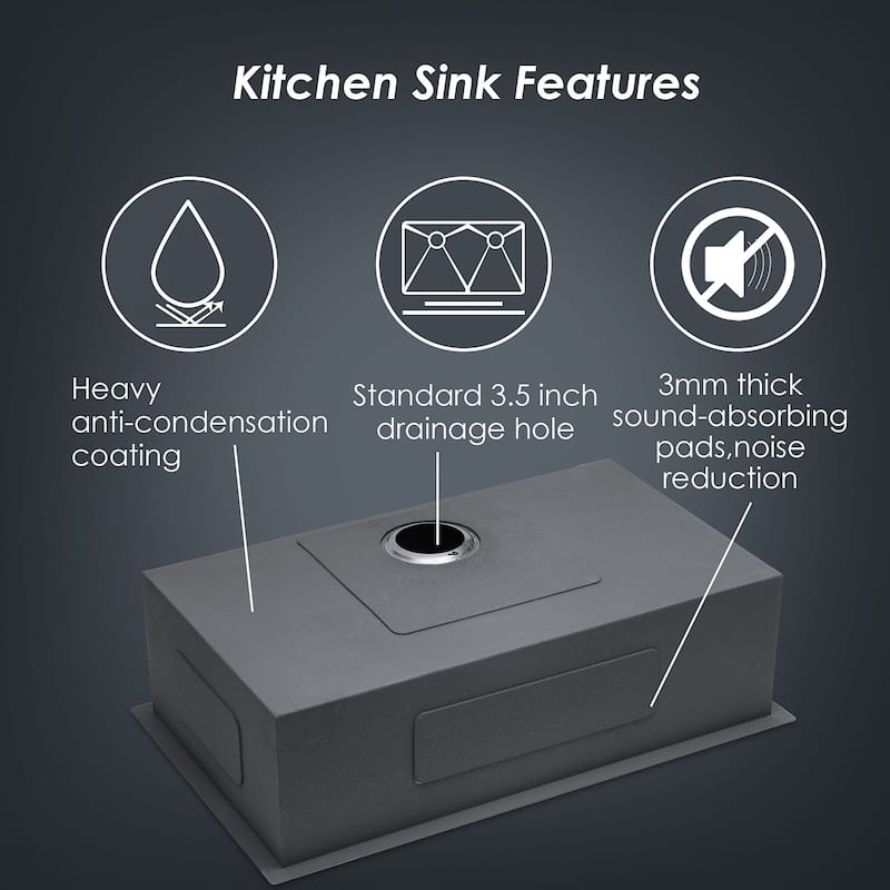 Undermount 16 Gauge Single Bowl Stainless Steel Kitchen Sink in Brushed Nickel