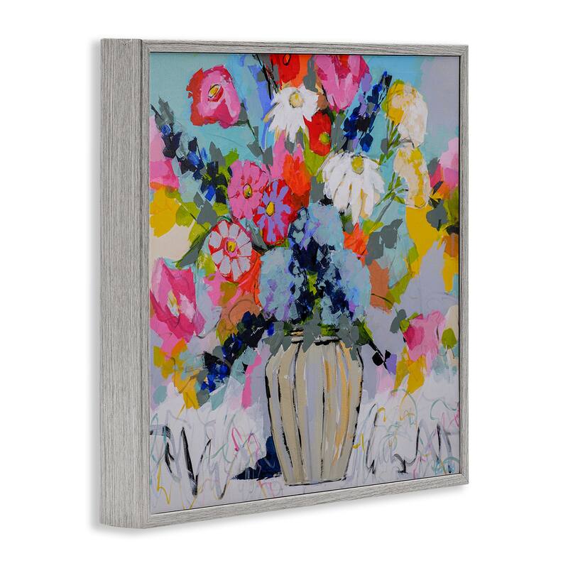 Stupell Modern Bright Bouquet Framed Giclee Art Design By Joan Curtis