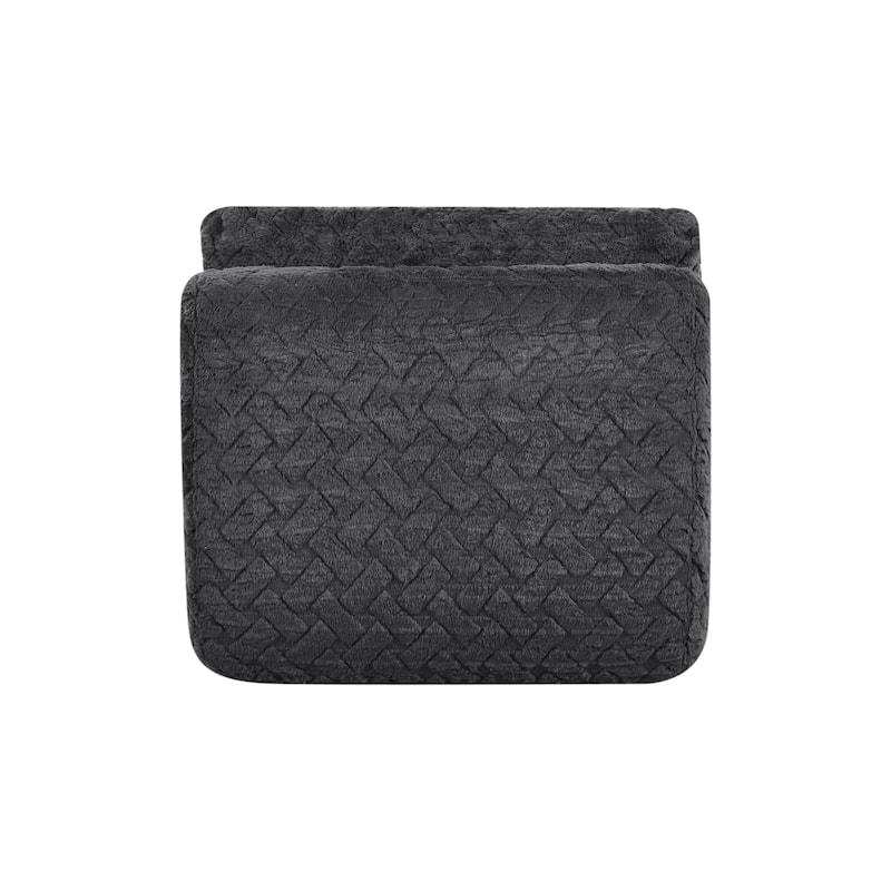 Corduroy Swivel Sofa Chair with Ottoman and 360° Rotation