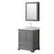Option Dark Gray / White Carrara Marble Top / Polished