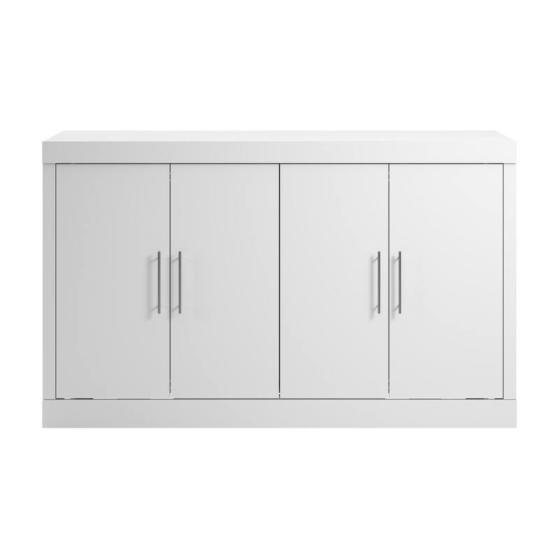Nebula 75W Queen Cabinet Bed with Mattress for Guest Room by Bestar