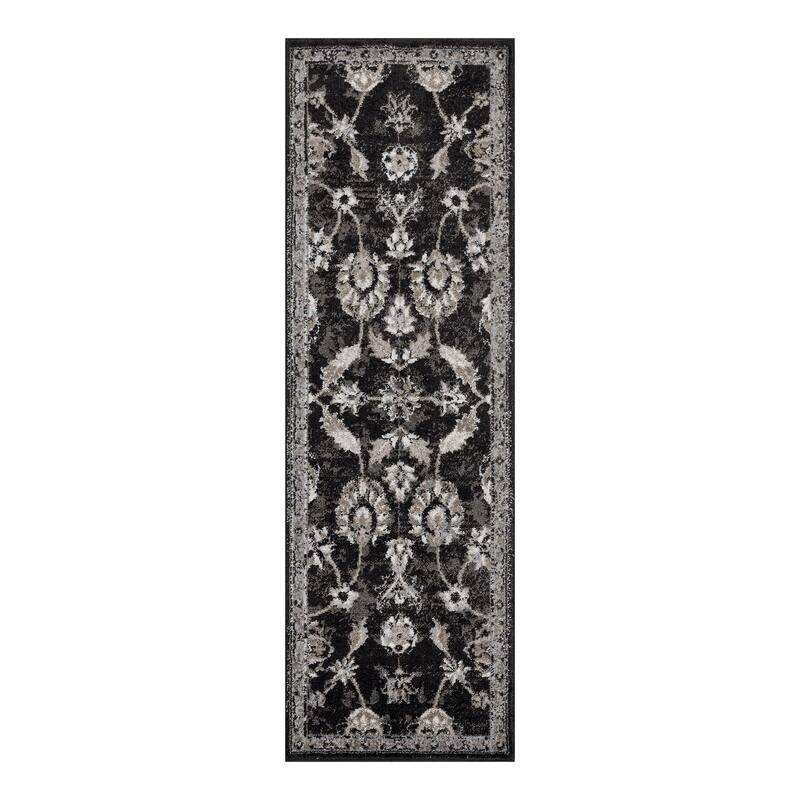 Aurelia Jiru Black Bordered Area Rug