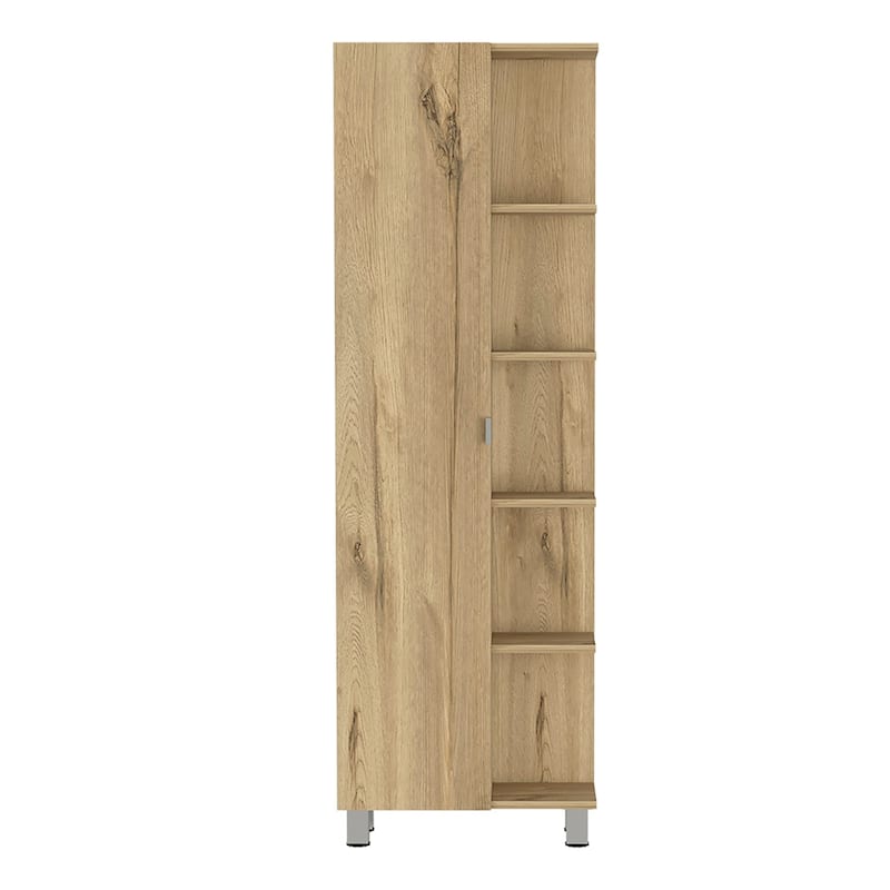 Corner Cabinet, Five Open Shelves, Single Door