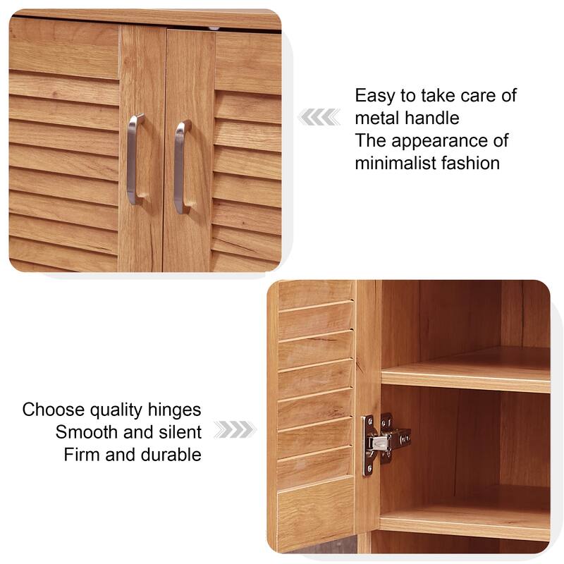 Multi functional Shoe Storage Cabinet with Bench & 7+3 Storage compartment