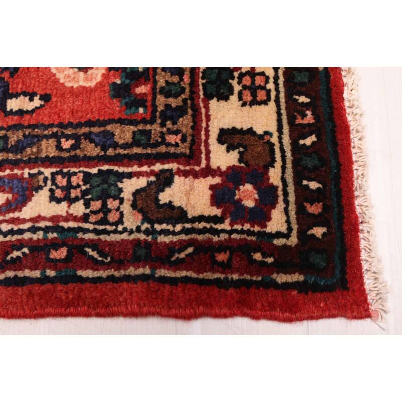 ECARPETGALLERY Hand-knotted Andelz Red Wool Rug - 3'5 x 9'6