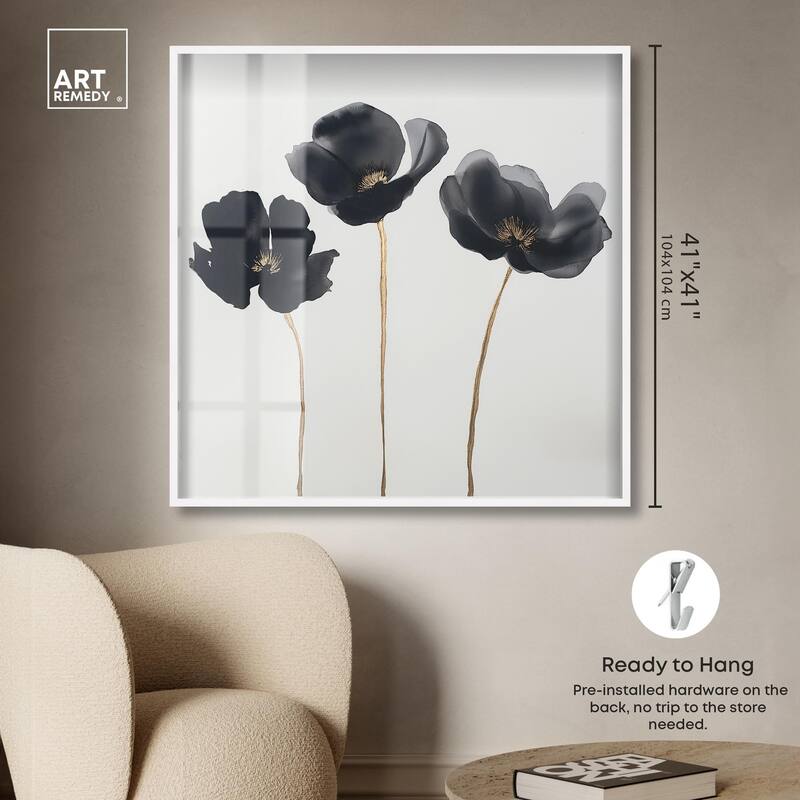 Nocturnal Flowers II Shadowbox by Art Remedy