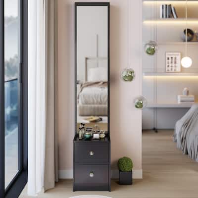 Simple Stylish Dressing Vanity with Extra Large Mirror