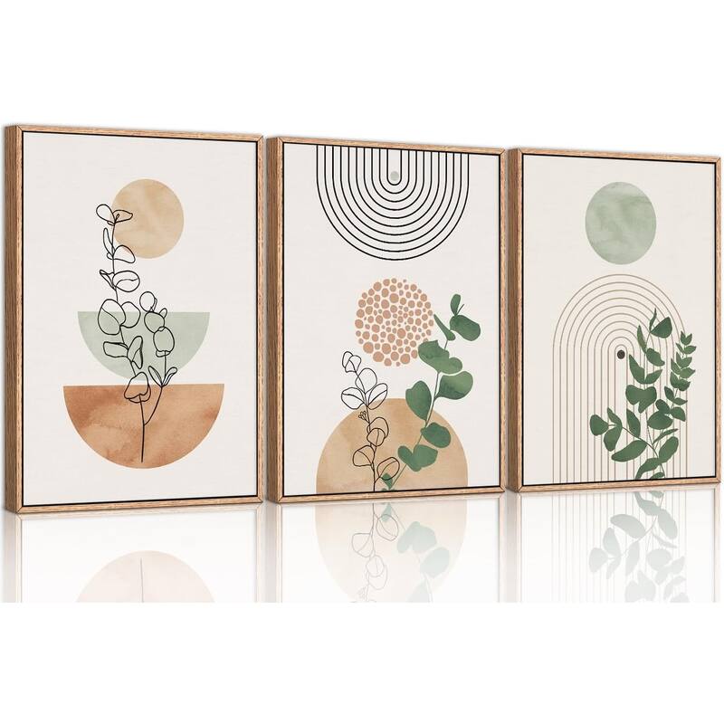 Abstract Bohemian Wall Decor, Mid Century Modern Geometric - 24 x 36
