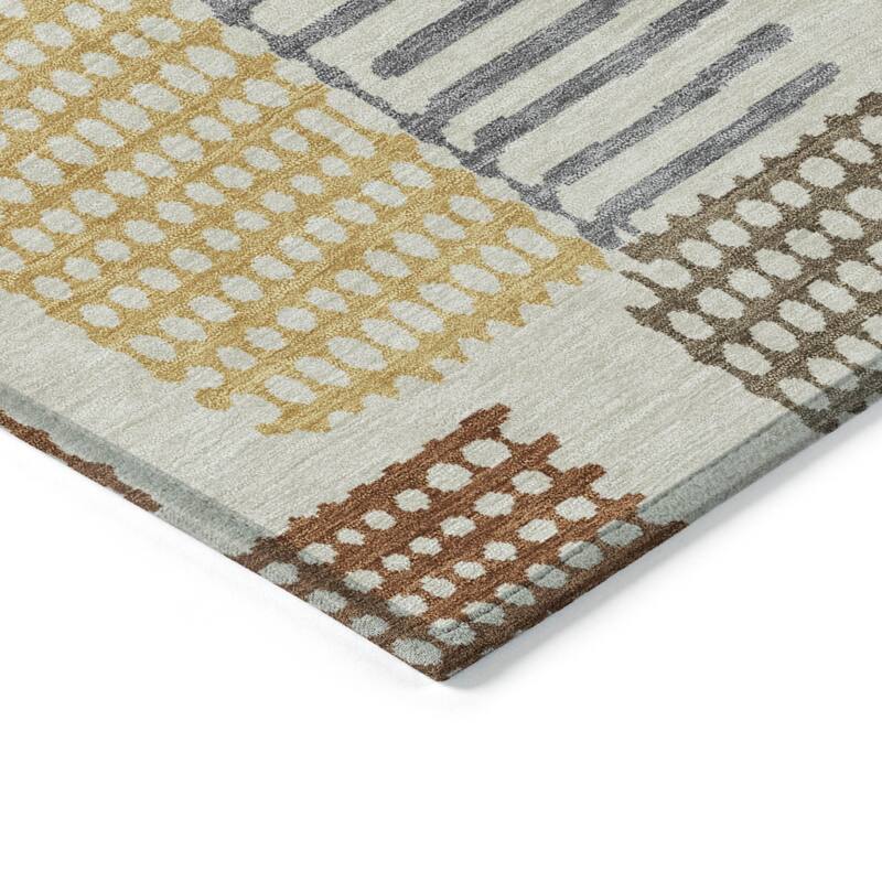 HomeRoots Geometric Transitional Rectangle Outdoor Rug