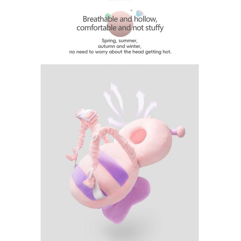 Toddler Baby Head Protection Cushion Cute Baby Walker Head Protector Toddler Adjustable Cartoon Back Protection Pillow