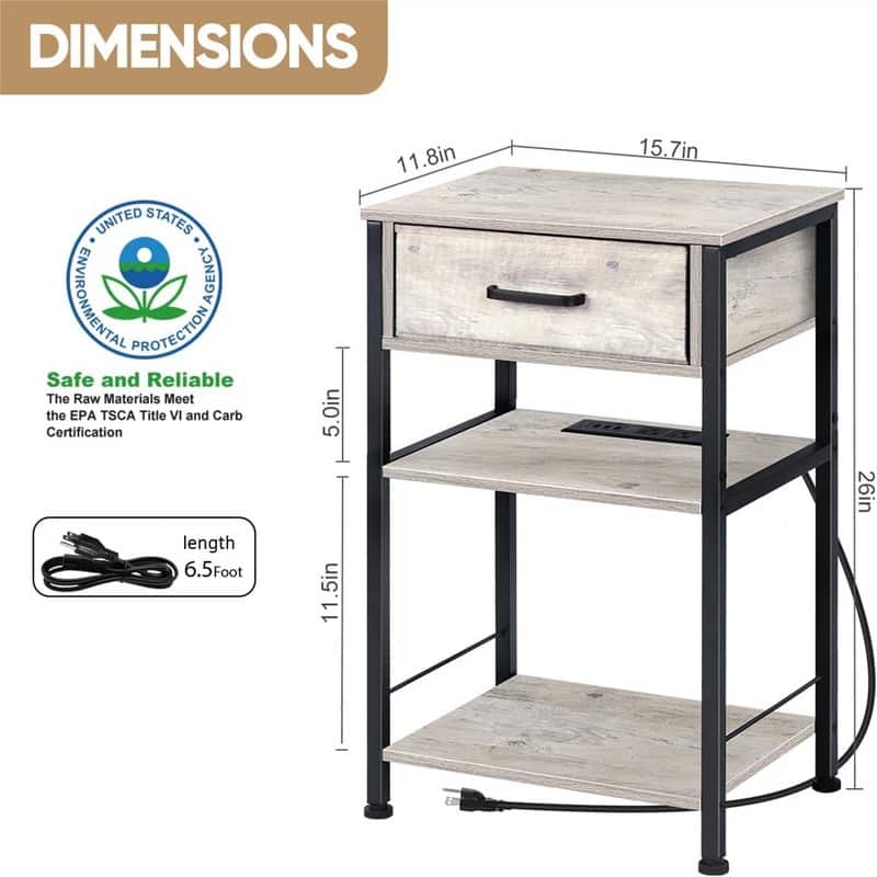 Night Stands with Charging Station