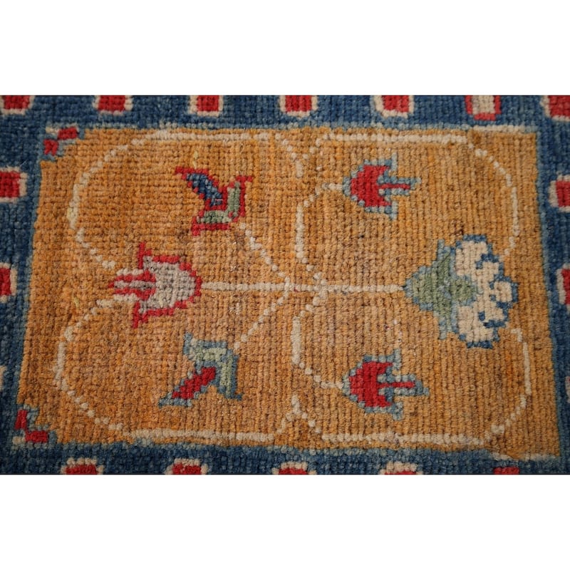 Garden Design Kazak Oriental Area Rug Handmade Wool Carpet - 4'3" x 6'2"