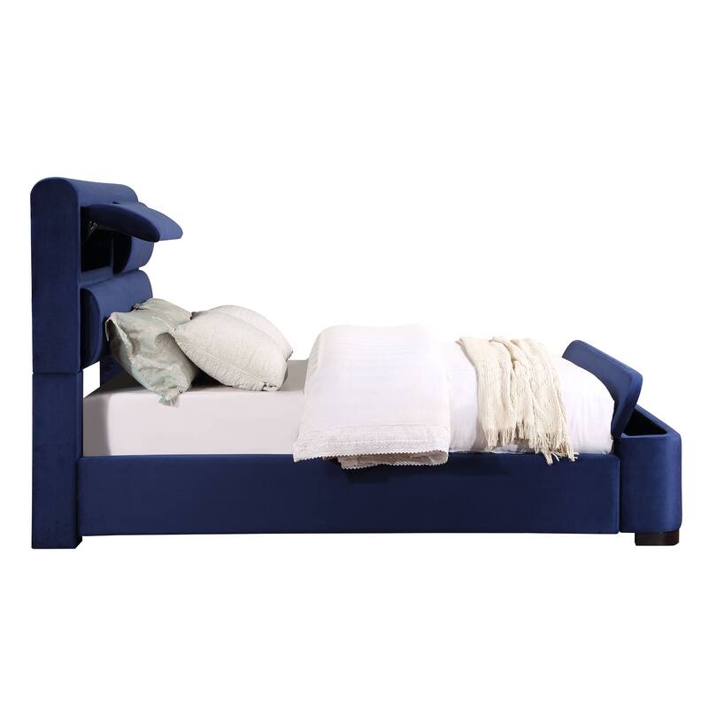 Furniture of America Otjen Modern Upholstered Storage Bed