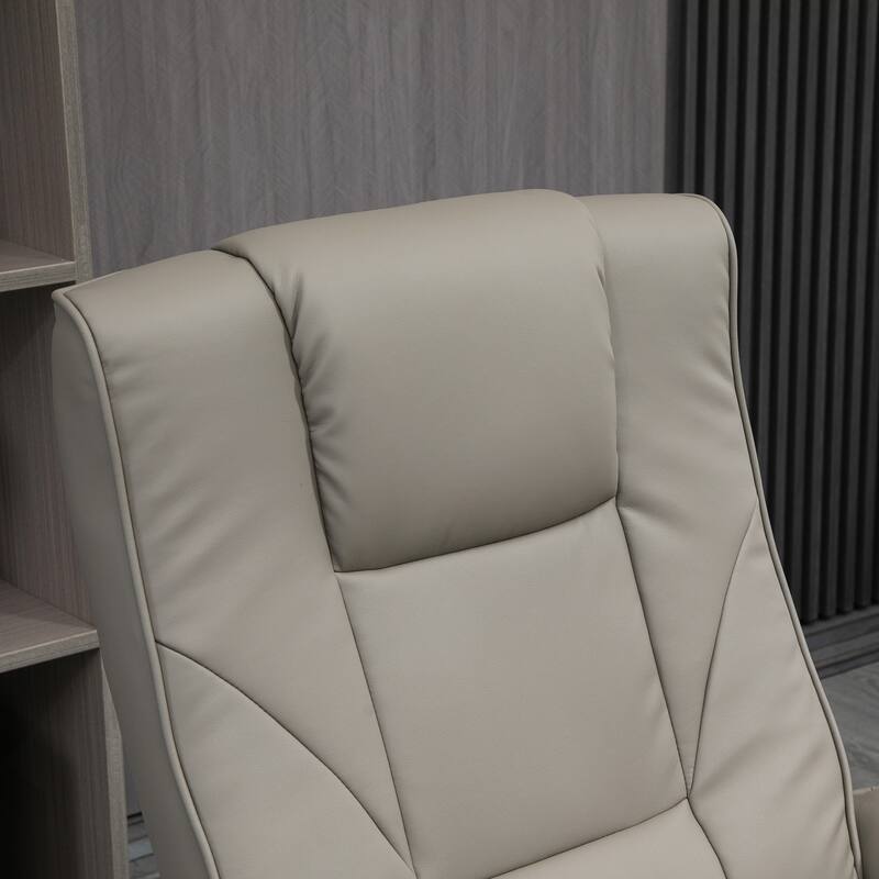 HOMCOM Massage Recliner with Ottoman, Electric Faux Leather Recliner