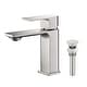 preview thumbnail 36 of 34, Lead-free Solid Brass Single Handle Bathroom Vanity Faucet with Hose Brushed Nickel W/ Pop Up Drain