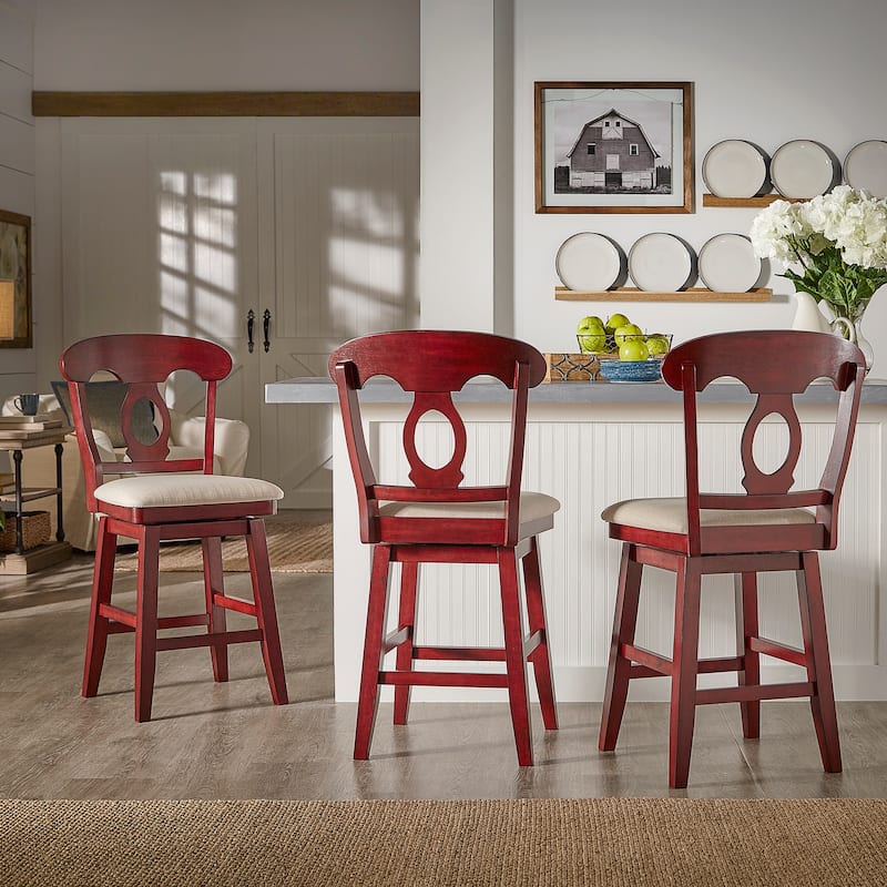 Ronda Napoleon Back Wood Swivel Chair