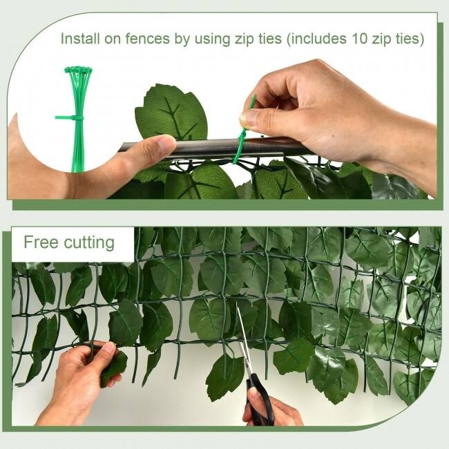 118 x 39 Inch Artificial Ivy Privacy Fence Screen for Fence Decor - 118" x 39.4" (L x W)