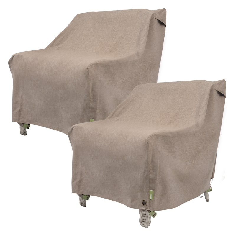 Modern Leisure® Garrison Patio Lounge/Club Chair Cover, Waterproof, 35"L x 38"W x 31"H, Sandstone, 2-Pack - Grey