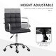 preview thumbnail 4 of 7, Home Office Chair with Wheels, Executive Desk Chair with PU Leather and Adjustable Height, Ergonomic Upholstered Task Chair