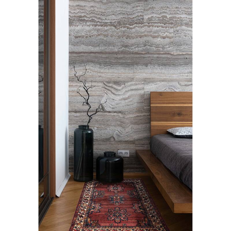 ECARPETGALLERY Hand-knotted Konya Anatolian Dark Red Wool Rug - 4'0 x 7'8