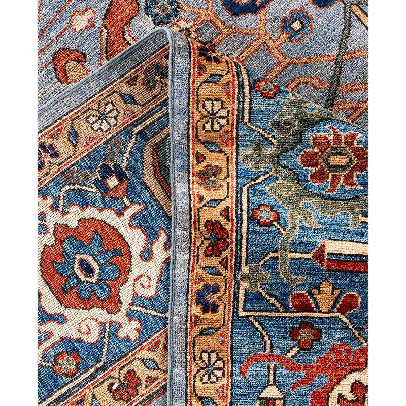 Serapi One-of-a-Kind Hand-Knotted Area Rug - Gray - 8' 10" x 11' 11"