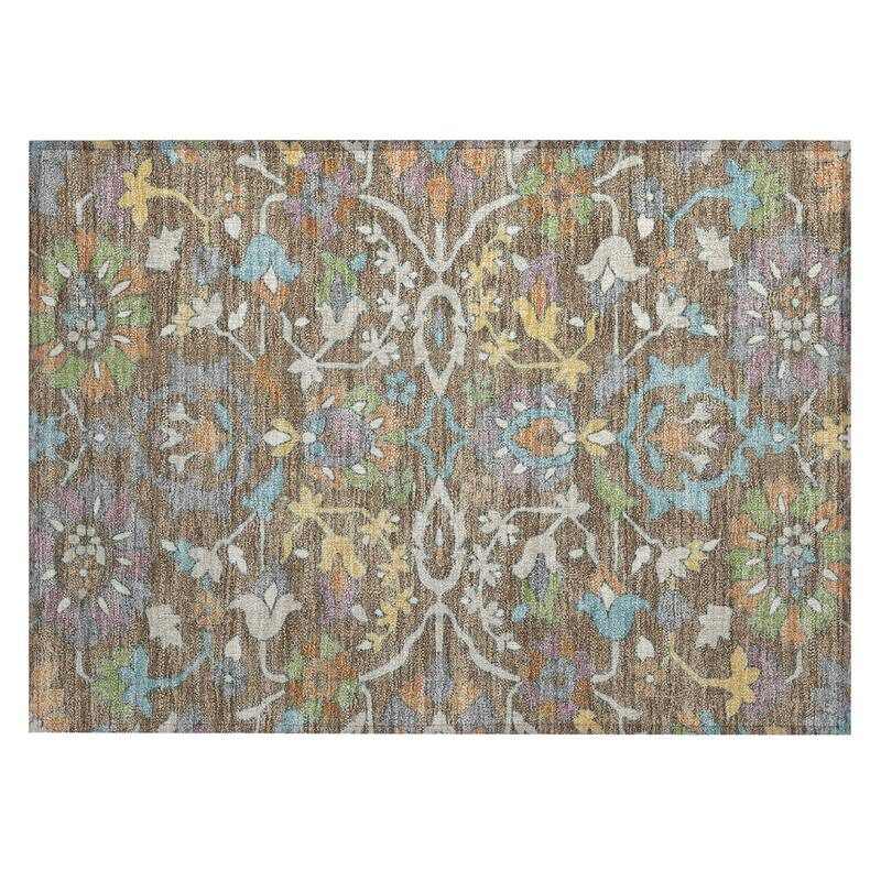 Machine Washable Indoor/ Outdoor Traditional Blanca Chantille Rug