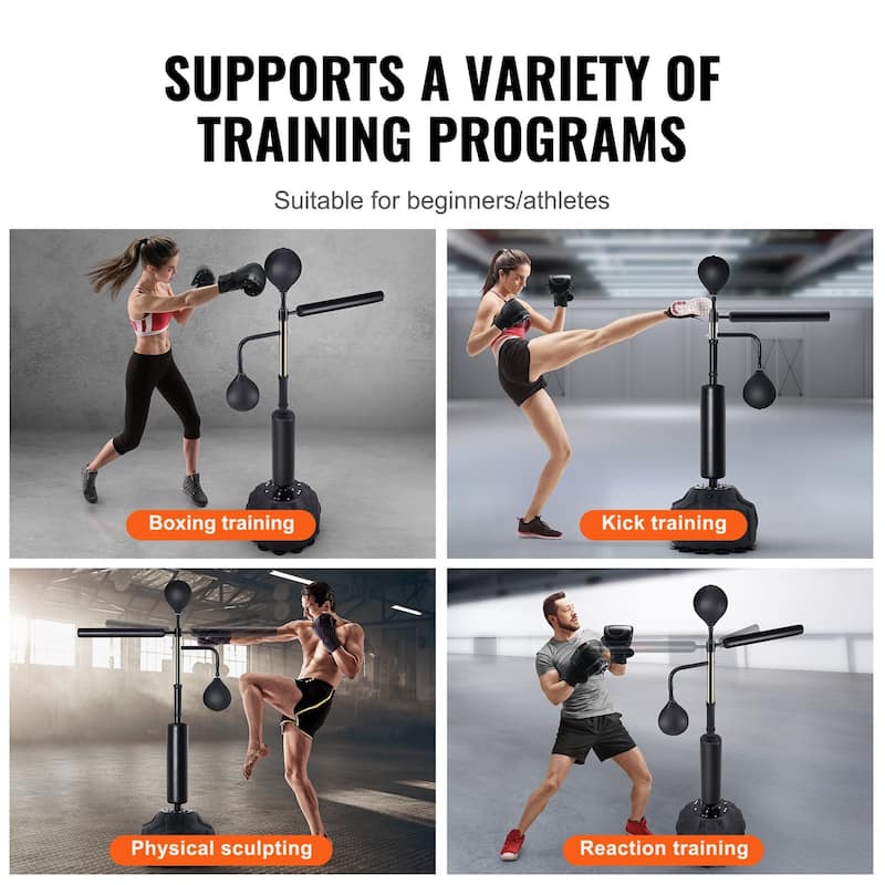 Height Adjustable Punching Bag Set with Stand and Gloves for Training - 38.0 x 18.9 x 62.2 inch