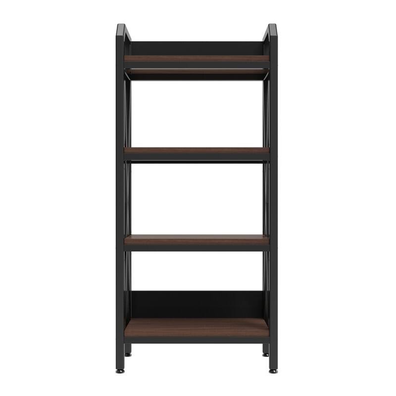 4-Tier Baker's Rack with Wooden Shelves - Versatile Storage Organizer for Kitchen, Pantry, Bathroom & More, 25.60'' Length