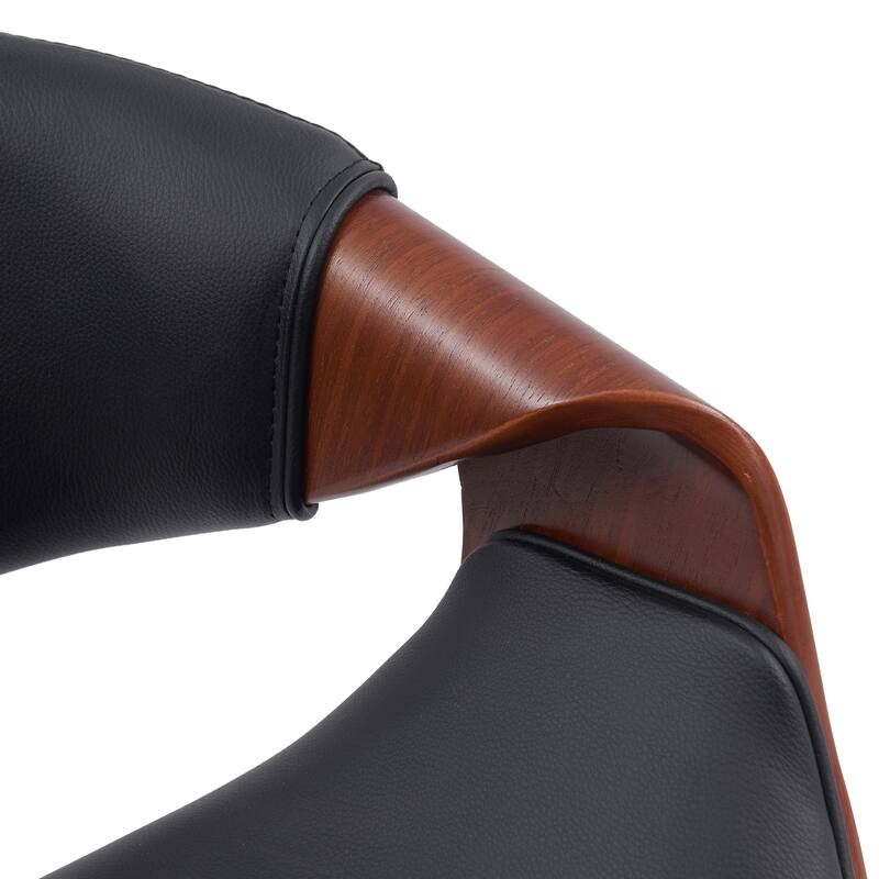 Porthos Home Fenn Faux Leather Swivel Adjustable Height Bar Stool
