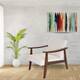 Zenvida Mid Century Modern Accent Armchair Solid Hardwood Upholstered