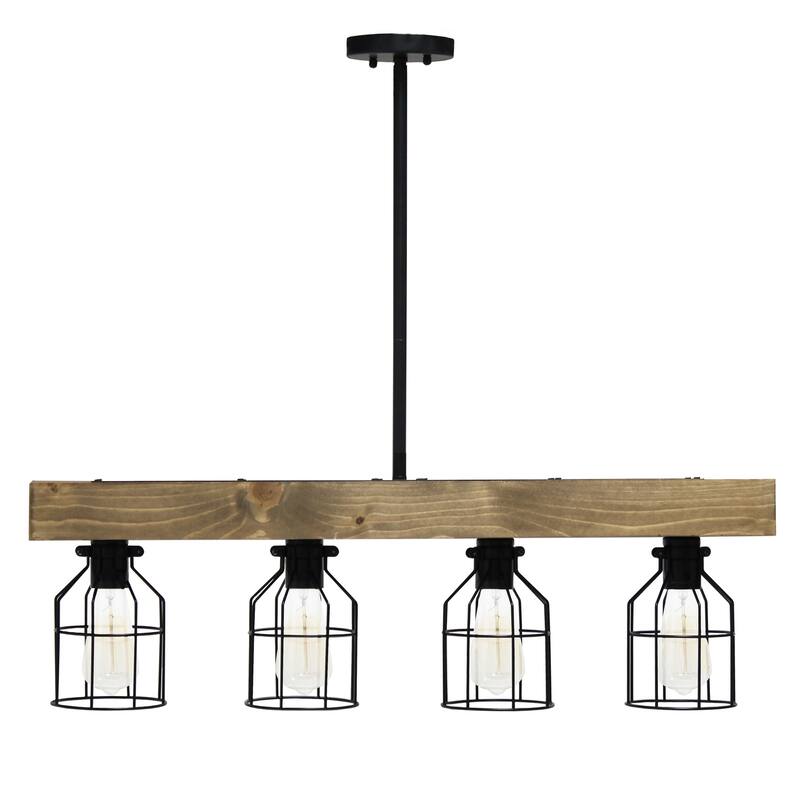 Pendant Light - 4-Light Cage Design Adjustable Height Style Lighting - 47