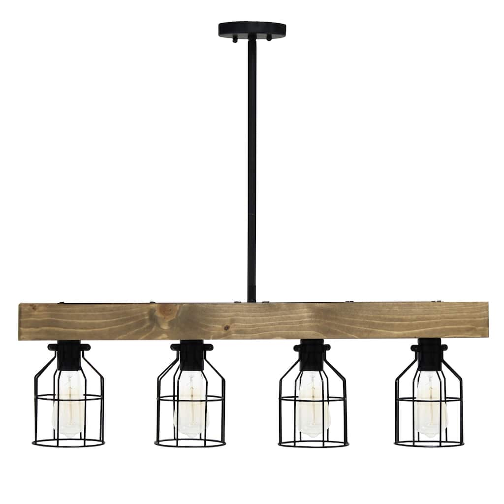 Pendant Light - 4-Light Cage Design Adjustable Height Style Lighting - 47