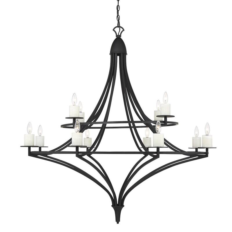 Savoy House 1-1672-12 Director 12 Light 50" Wide Chandelier - Matte Black