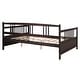 preview thumbnail 5 of 16, Modern Simple Full Size Wood Platform Daybed w/ Solid Wood Slats Support for Bed Room Living Room Space-Saving, Easy Assembly