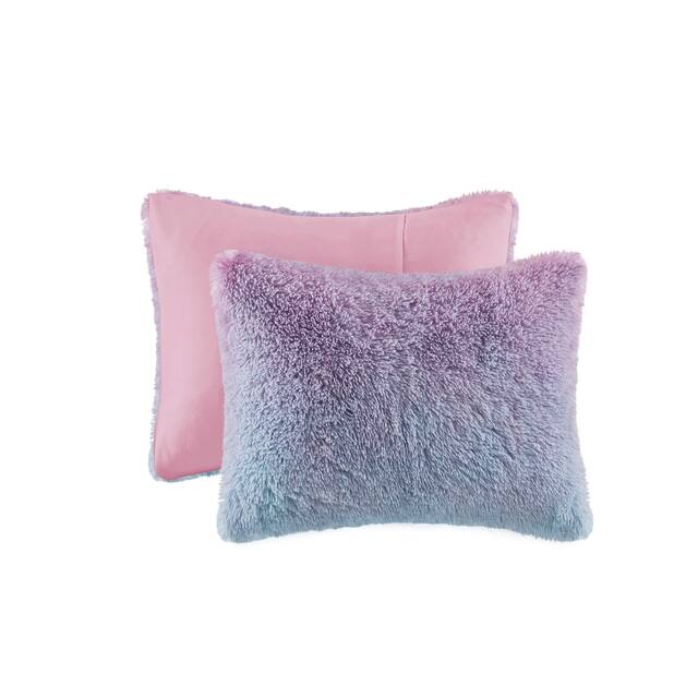 Mi Zone Talia Ombre Shaggy Faux Fur Comforter Set