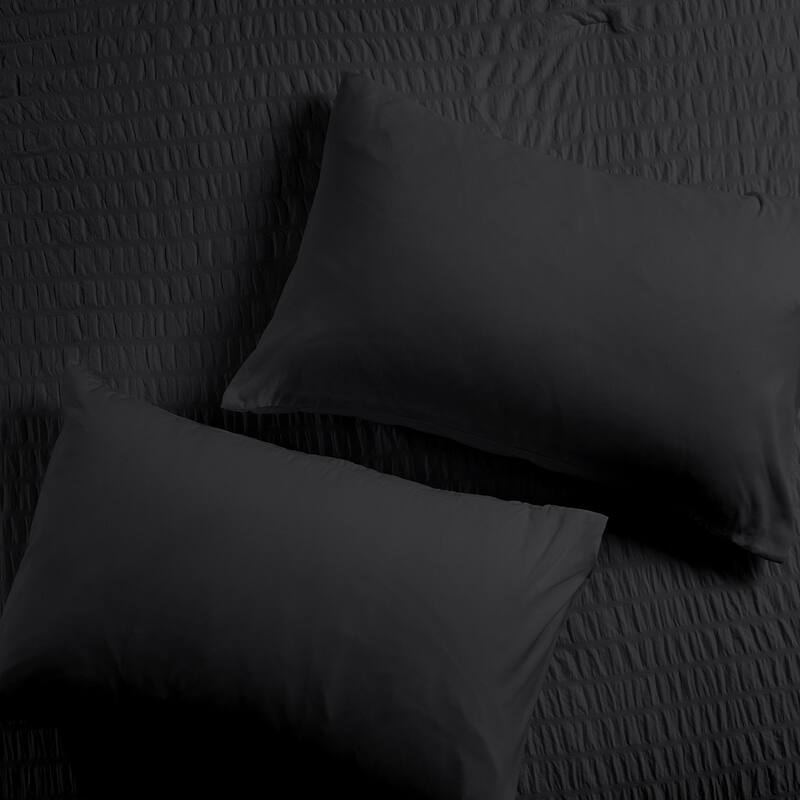 7-piece Seersucker Bedding Set, Comfortable and Durable Bed in a Bag