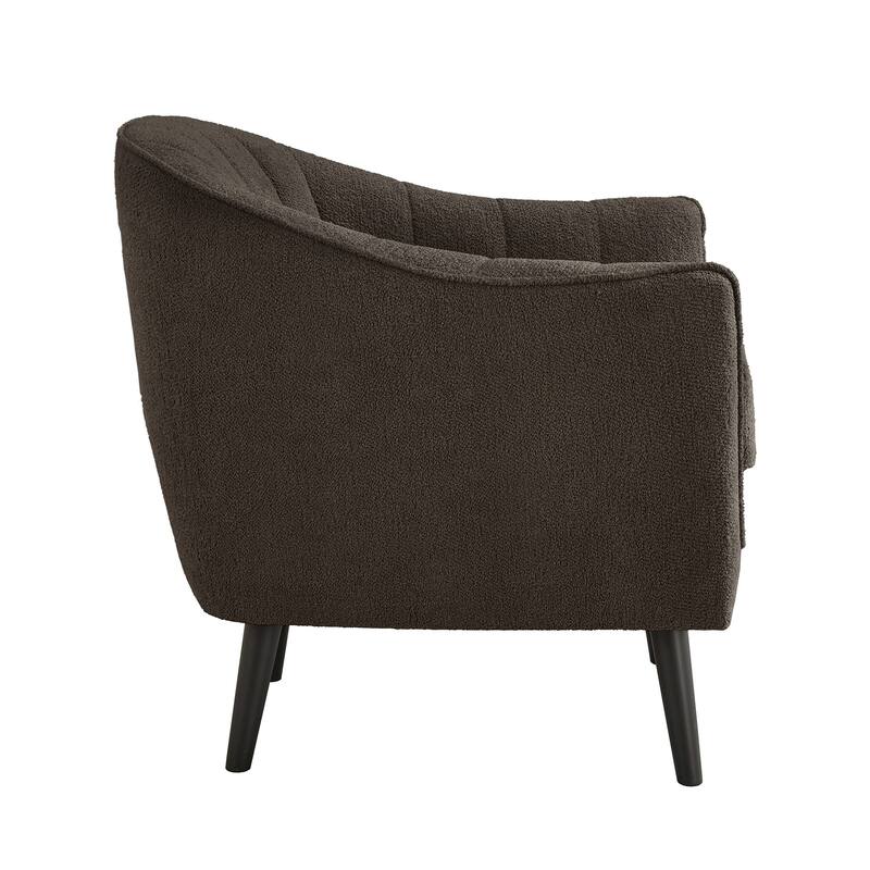 Neath Mid-Century Channel-Tufted Accent Chair with Removable Cushion Cover by iNSPIRE Q Classic